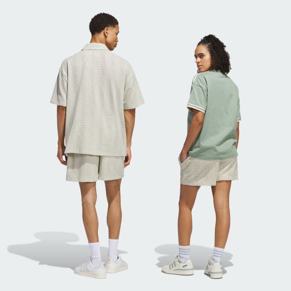Beige Summer Knit Shorts (Gender Neutral)