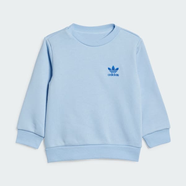 Bleu Ensemble sweat-shirt ras-du-cou Adicolor