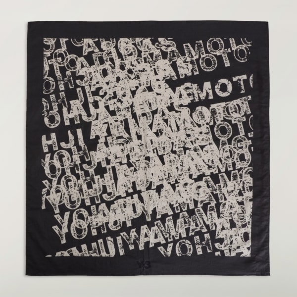 Black Y-3 GRAPHIC BANDANA