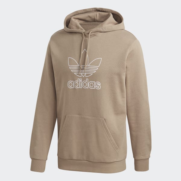 Outline trefoil logo hoodie Clearance