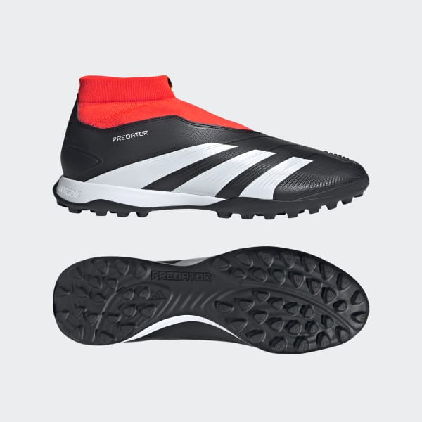adidas Predator 24 League Laceless Turf Soccer Shoes - Black