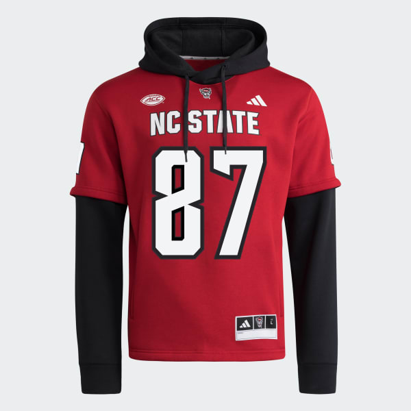 adidas NC State Wolfpack Football Jersey Hoodie - Red | Free