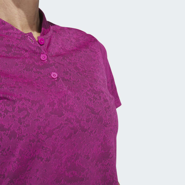 Roze Jacquard Golf Poloshirt