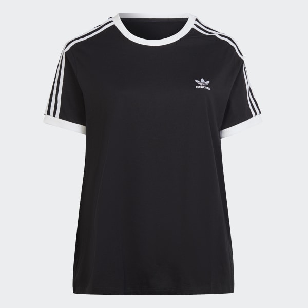 Czerń Adicolor Classics 3-Stripes Tee (Plus Size)