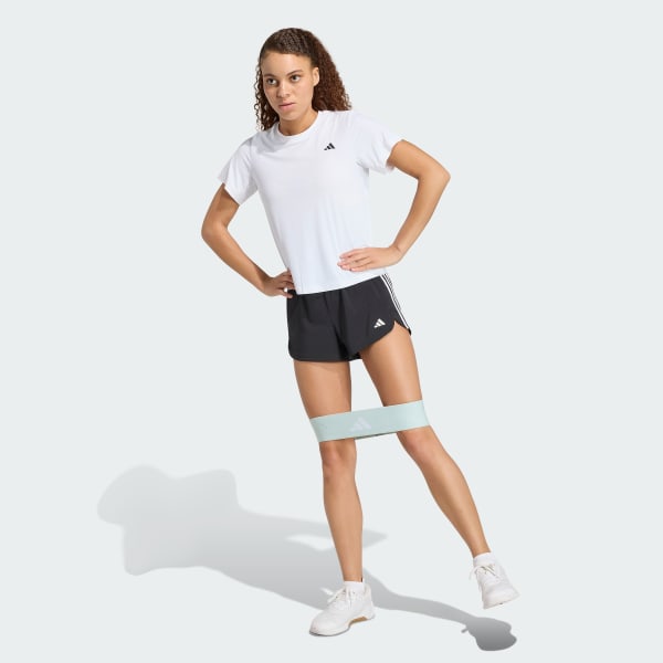 Czerń Szorty Pacer Training 3-Stripes Woven High-Rise