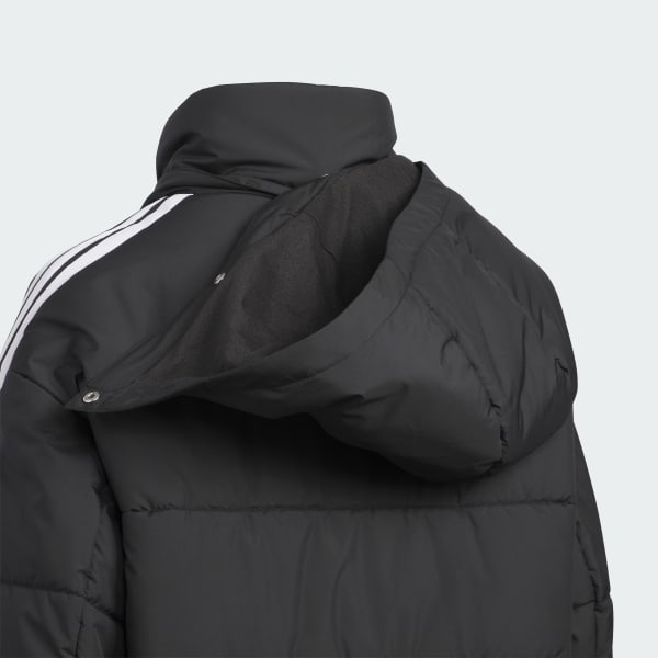 Black Musthaves 3 Stripes Loose Fit Boa 키즈 롱 코트