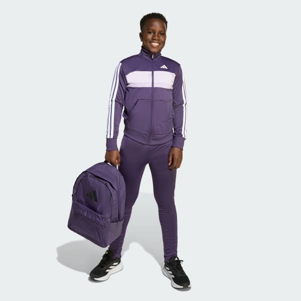 Morado Conjunto Seasonal Essentials Tiberio Tricot 3 Rayas Niños