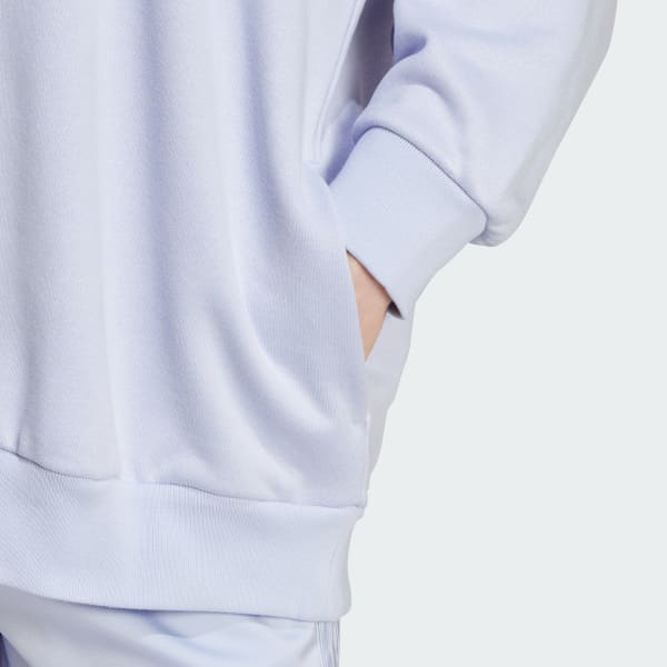 Blusa capuz oversize trefoil cheap