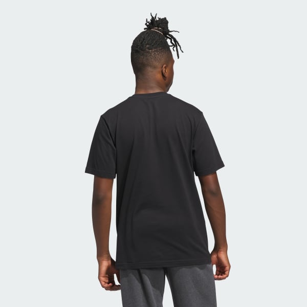 สีดำ เสื้อยืดพิมพ์ลาย 3-Stripes Lights Giftbox