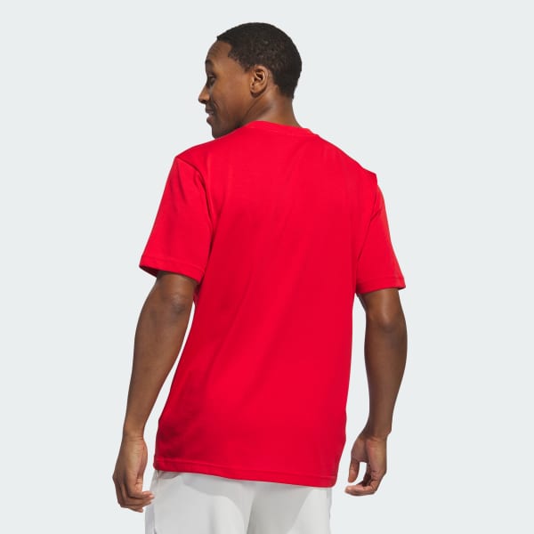 Red Hoops Emblem Graphic Tee