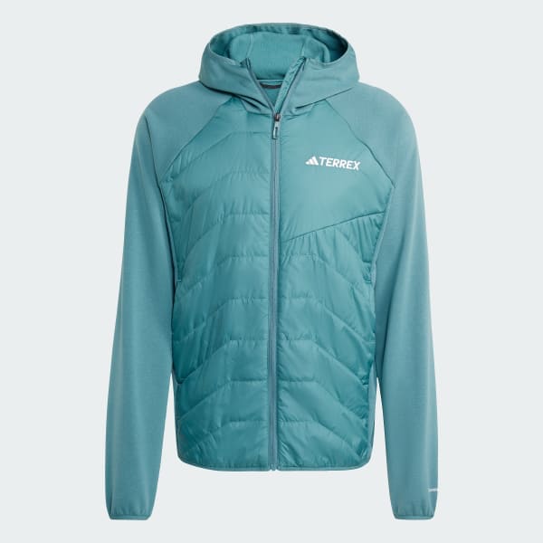Verde Casaco com Capuz Híbrido e Isolado Terrex Multi CLIMAWARM