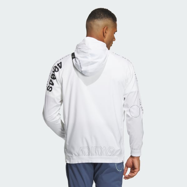 adidas IN9005 ホワイト ゴルフウェア　ジャケット L アディダス 【ゴルフ】HEAT.RDYストレッチアノラックフーディー