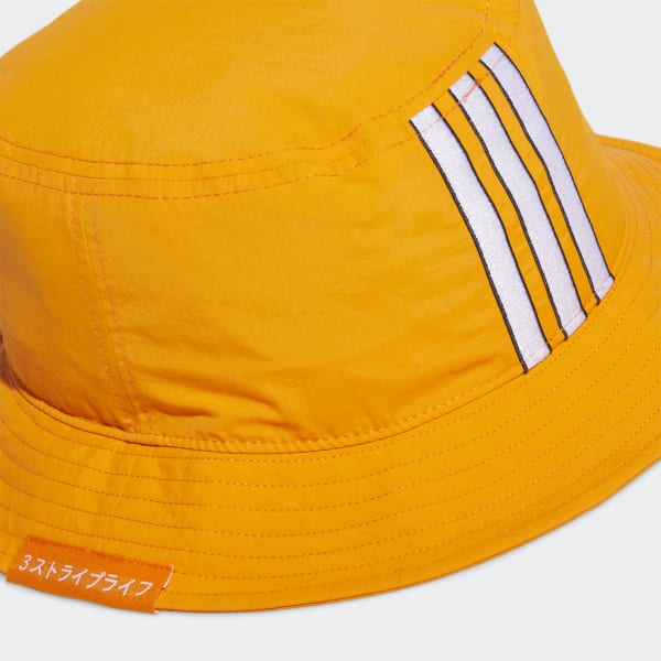 adidas Three Stripe Life Bucket Hat - Orange | unisex
