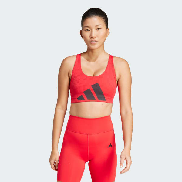 Vermelho Top Esportivo Suporte Médio Powerimpact HIIT Training