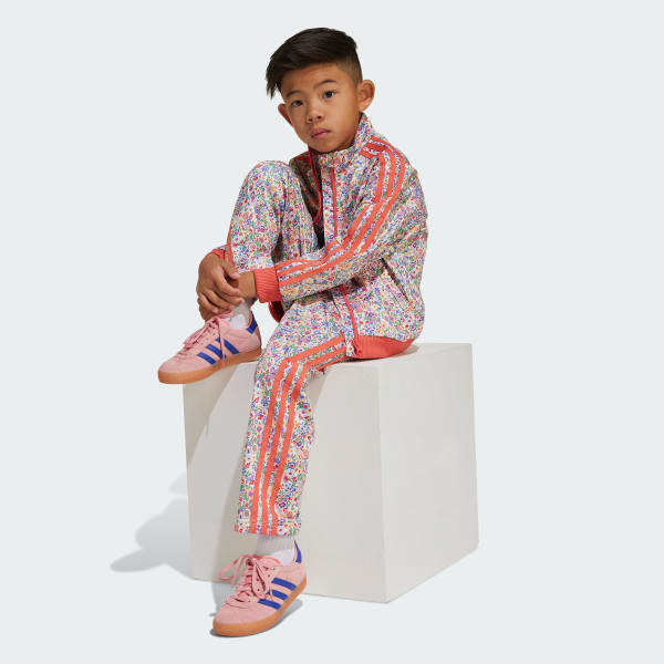 Hvid adidas Originals x Liberty London Firebird Kids træningsdragt