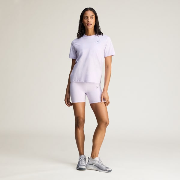 パープル adidas by Stella McCartney TrueCasuals レギュラー スポーツウェア Tシャツ