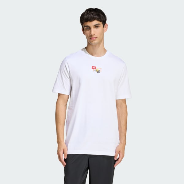 Blanco POLO GRAPHIC MINI EMBROIDERY FOOTBALL