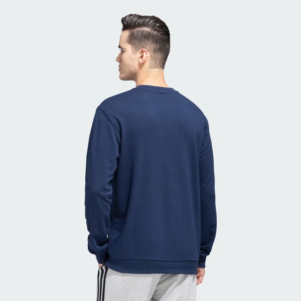 adidas Crewneck Logo Sweatshirt - Blue | adidas India
