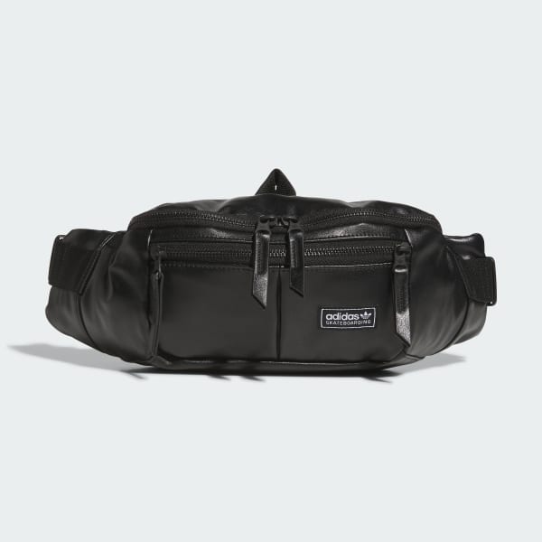 Preto BOLSA DE CINTURA EM PELE VEGAN PARA SKATE