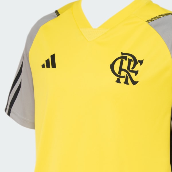 Amarelo Camisa Treino Atleta Infantil Flamengo 24/25