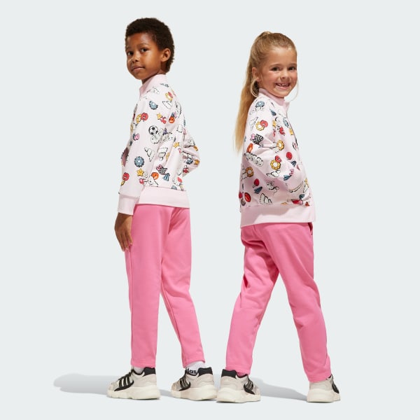 Pink Seasonal Essentials Fun Track Suit Kids