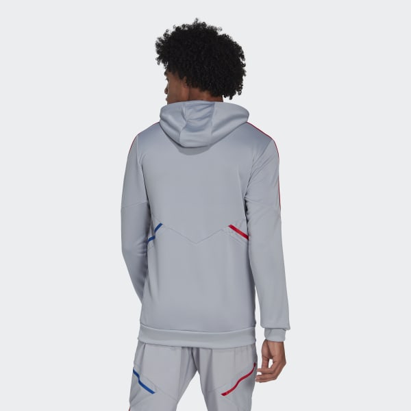 Grau Olympique Lyon Condivo 22 Hoodie X5451