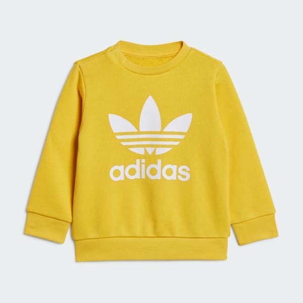 White and sale gold adidas sweatshirt