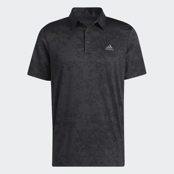 Szary Jacquard Polo Shirt