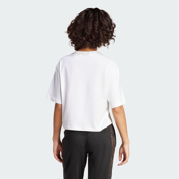 Blanco Polera Essentials Seasonals Animal Big Logo Boyfriend