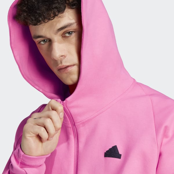 adidas Z.N.E. Premium Full-Zip Hooded Track Jacket - Pink | adidas 