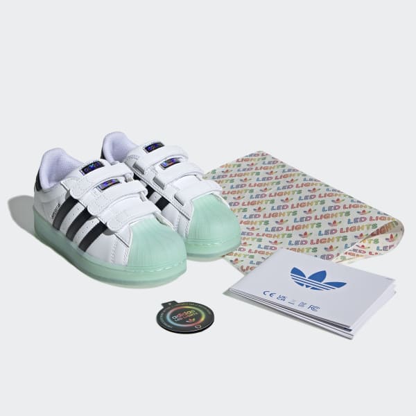 adidas Superstar LED Lights Comfort Closure Shoes Kids White adidas Singapore