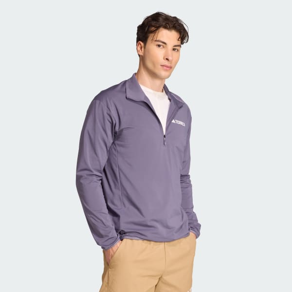 Morado Chaqueta técnica de felpa con cierre medio Terrex Multi CLIMAWARM 