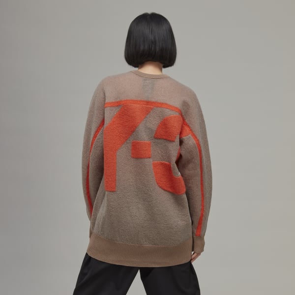 hnedá Y-3 Classic Sheer Knit Crew