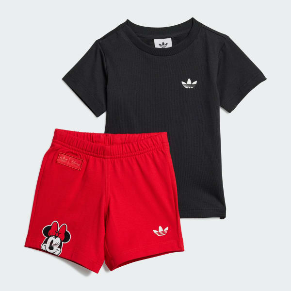 สีดำ ชุดเสื้อยืดและกางเกงขาสั้น ADIDAS DISNEY MICKEY MOUSE