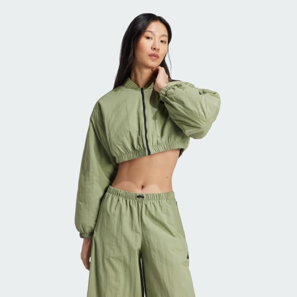 Green City Escape Padded Bomber Jacket