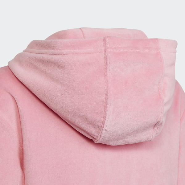 Rosa Chaqueta con capucha Lounge Velour