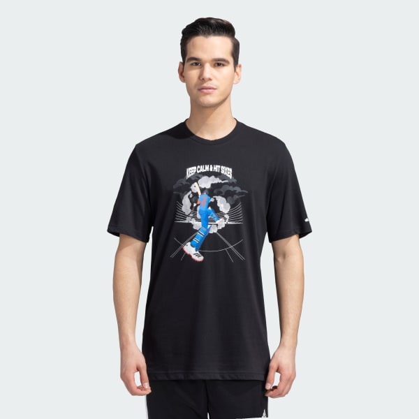 Black ROHIT SHARMA SIXES TEE