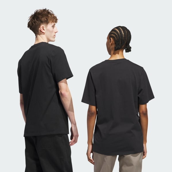 Black Skateboarding Trefoil Tee