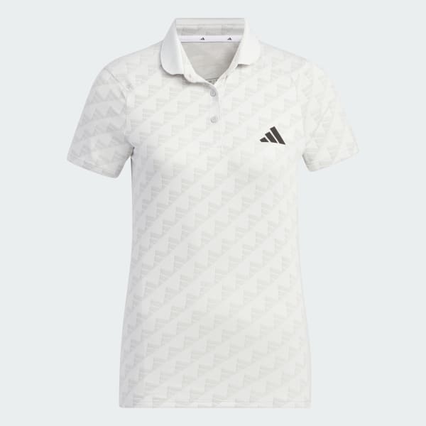 White 히트레디 쇼트 슬리브 자카드 폴로 셔츠