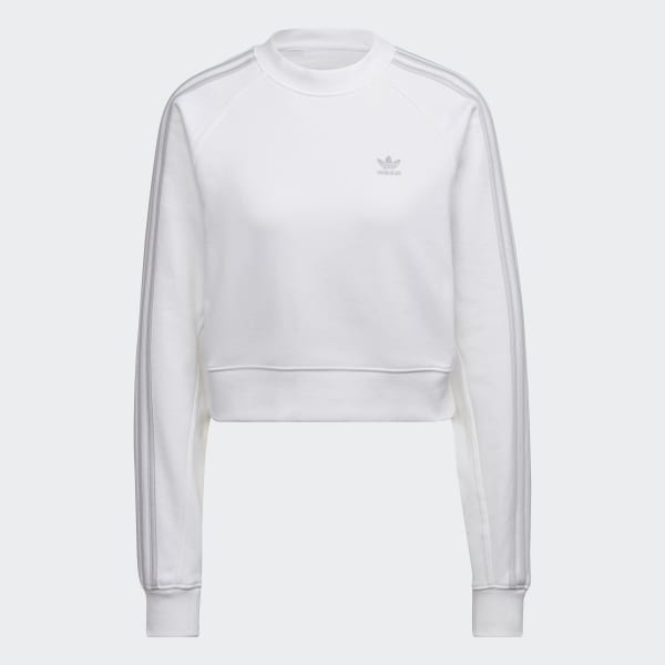 adidas Adicolor Classics High Shine Crew Sweatshirt - White | adidas UK