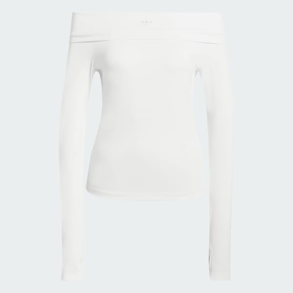 bílá Top OFF-SHOULDER LONG SLEEVE