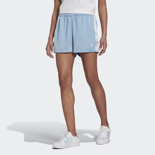 adidas Adicolor Classics Satin Shorts - Blue | H37808 | adidas US