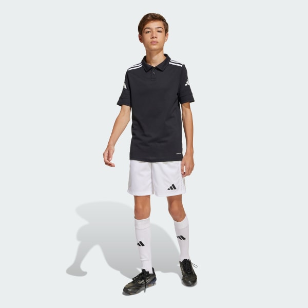 Negro Camiseta Polo Squadra 25 Algodón Niños
