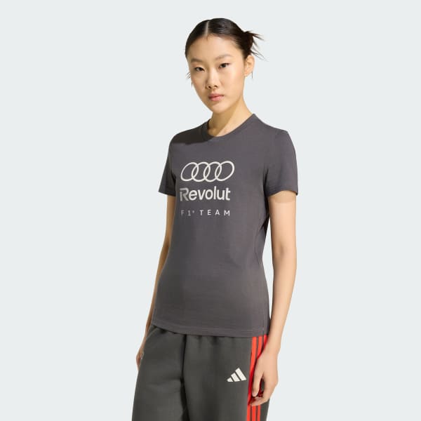 Svart AUDI REVOLUT F1 TEAM DNA GRAPHIC T-SKJORTE