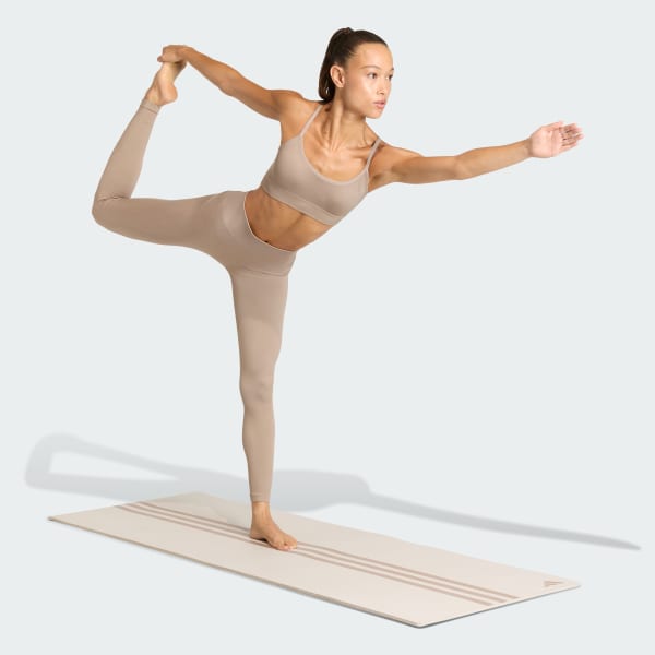 Brązowy Biustonosz Workout Essentials Knit Light Support Padded