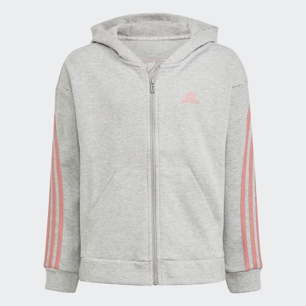 grey adidas zip hoodie