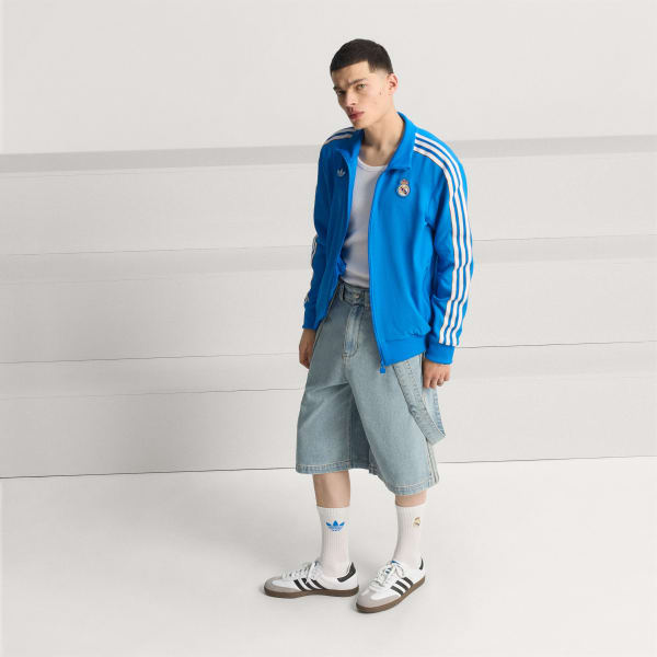 adidas Real Madrid Terrace Icons Track Top - Blue | Free Shipping