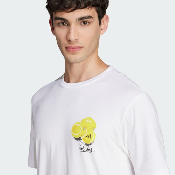 adidas Lounge Still Life Lemons Graphic Tee - White | adidas