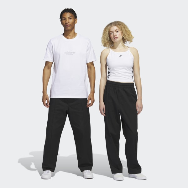 Preto Calça Pintuck (Gênero Neutro)