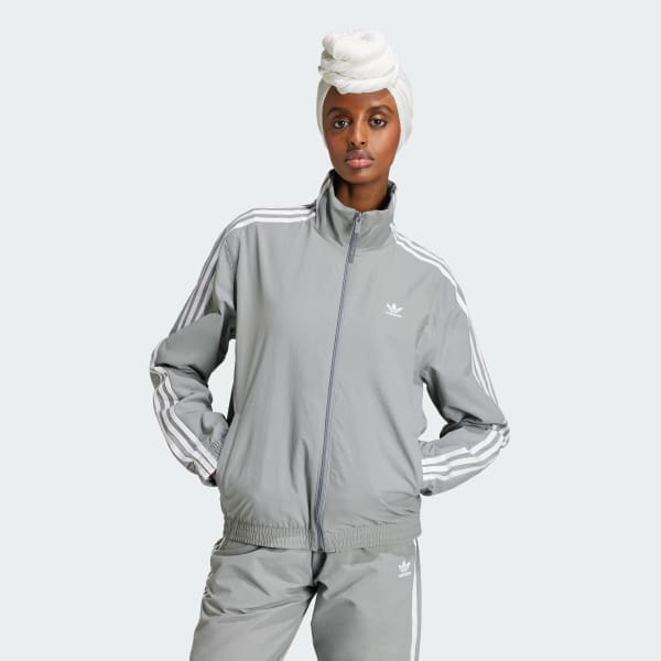Adidas track top grey 2025